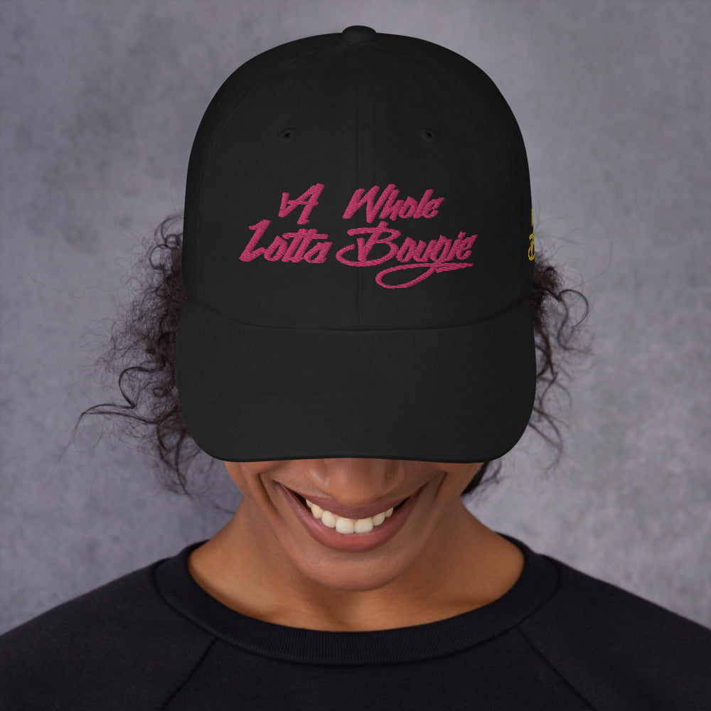 Dad Hat A Whole Lotta Bougie Magenta Gold Black