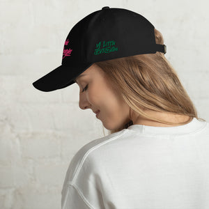 Dad Hat A Whole Lotta Bougie Magenta Green White