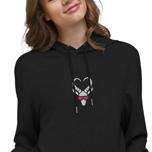 Embroidered Centered Pink Shades Lovable Gazelle Logo Unisex Lightweight Hoodie
