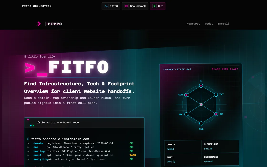 FITFO CLI homepage