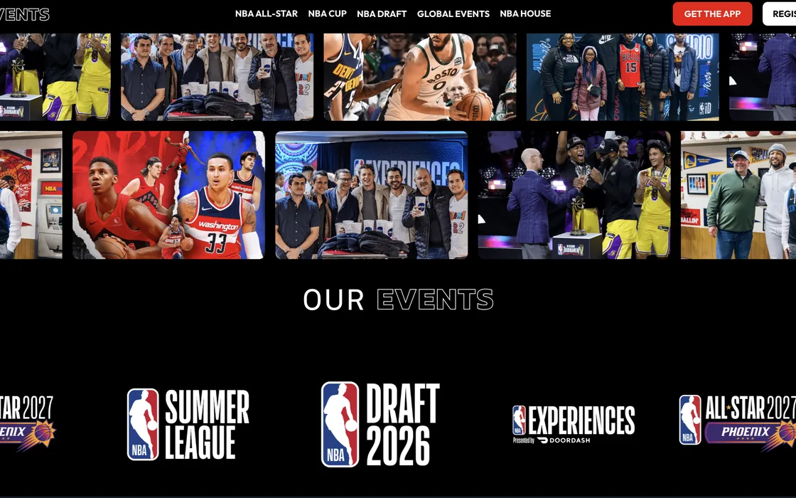NBA Events, the league platform we built