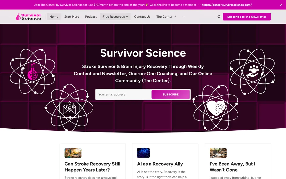 Survivor Science homepage