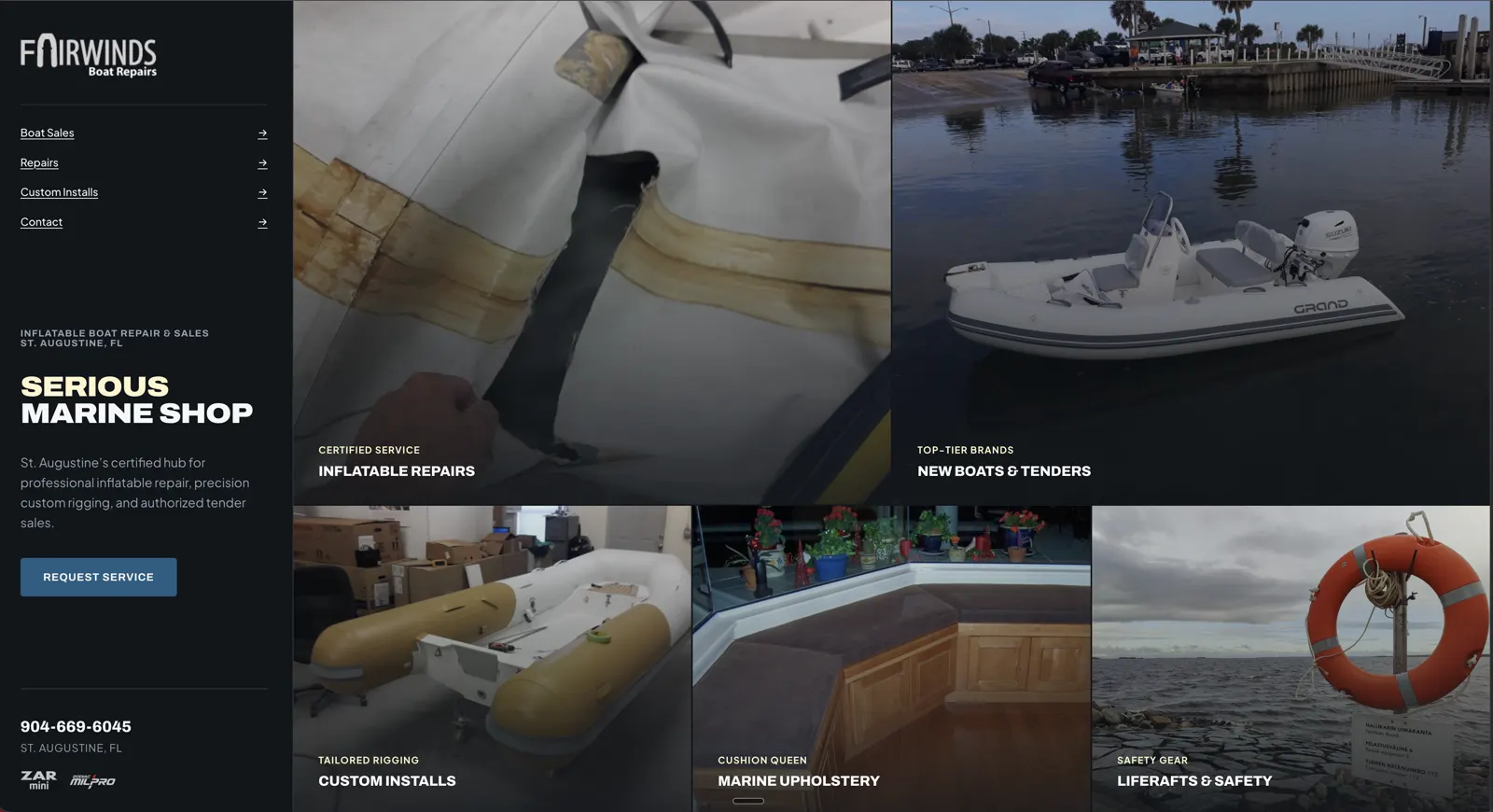 Fairwinds Boat Repairs homepage