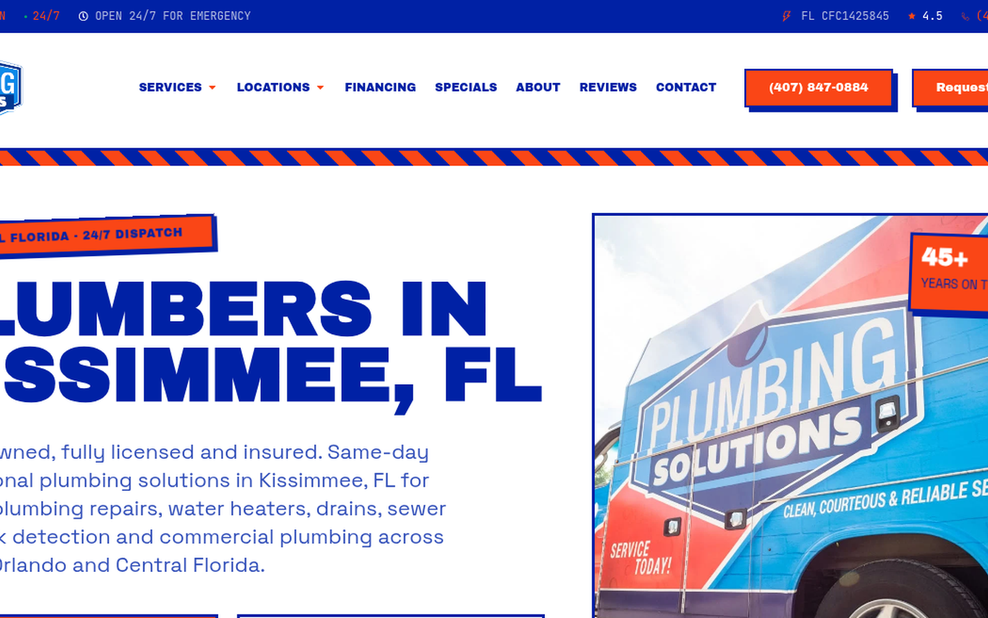 Plumbing Solutions homepage